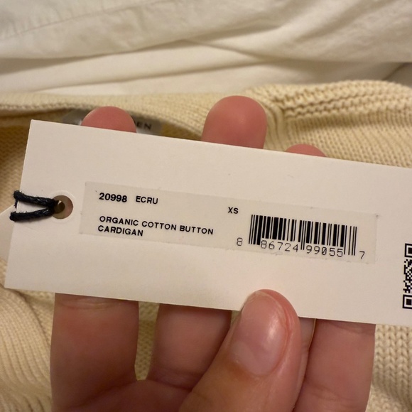 White + Warren Organic Cotton Button Cardigan - Picture 6 of 6